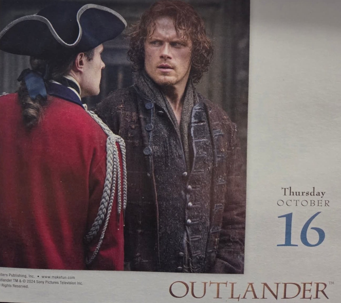 A look at the calendar motif for... - Outlanders world | Facebook