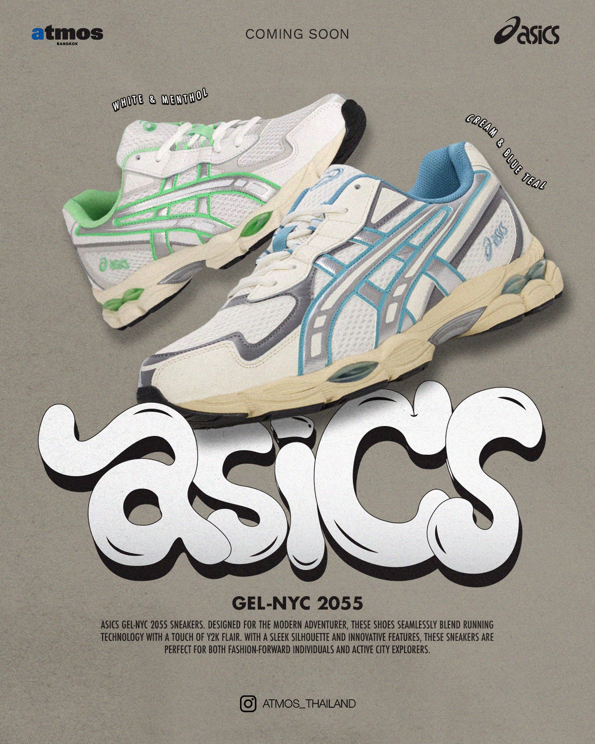COMING SOON ASICS GEL-NYC 2055 (1203A542-106) , (1203A542.105 