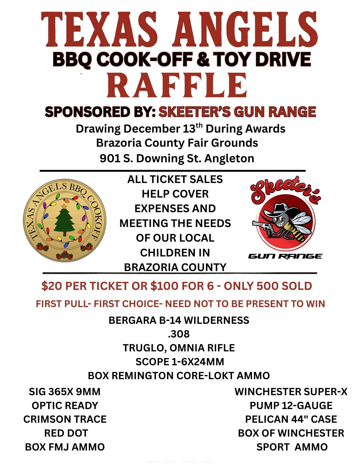 🎄 Final Push for Raffle... - Texas Angels BBQ Cookoff | Facebook