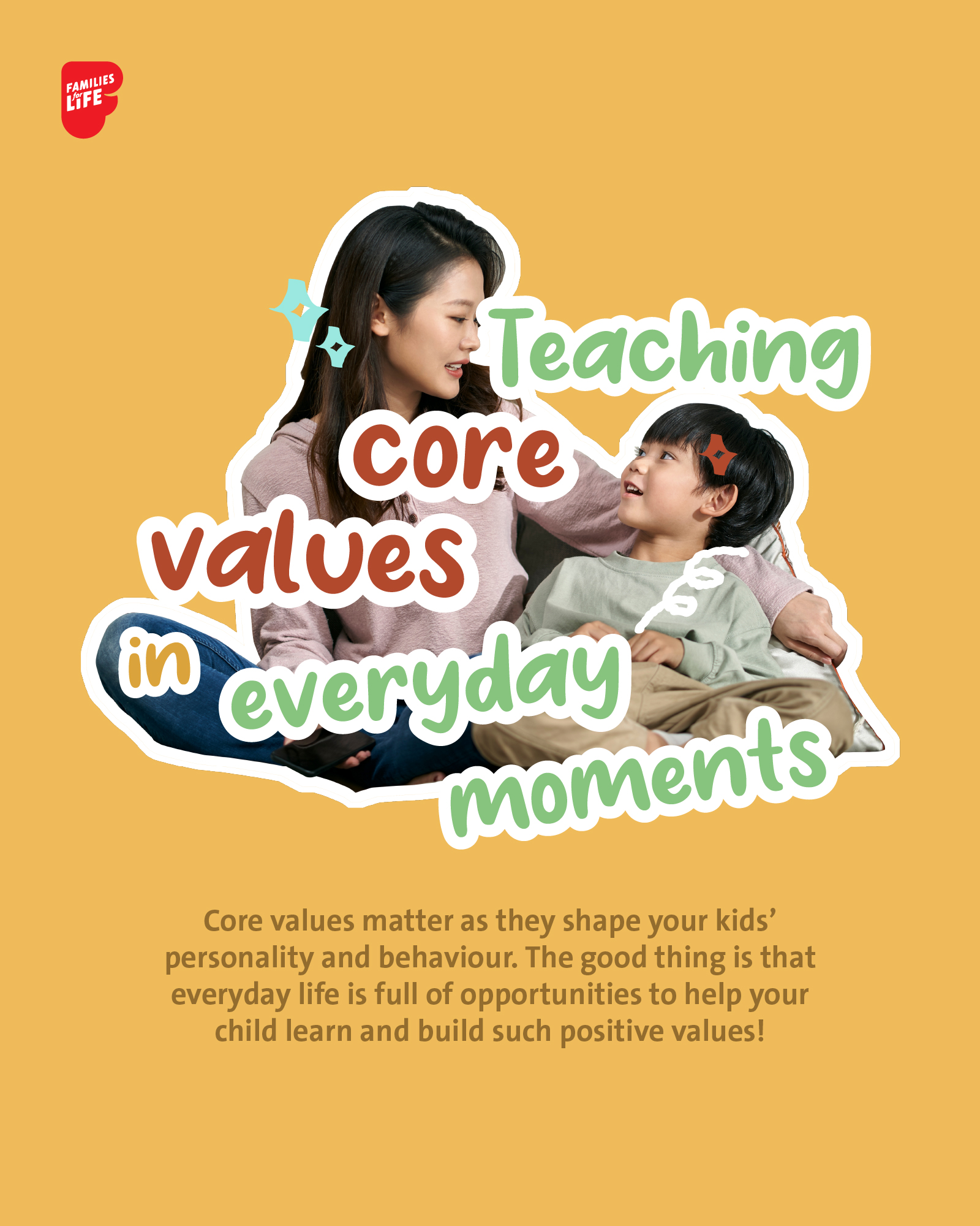 Core values like integrity, kindness,... - Families for Life | Facebook