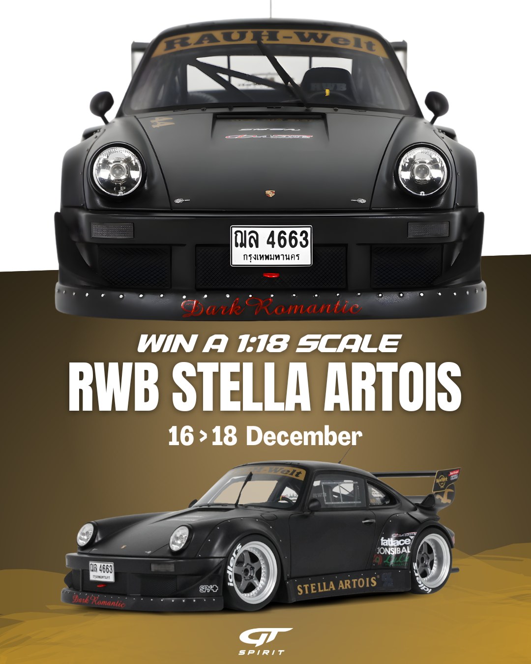 🎁 GIVEAWAY 🎁 🍺🔥 Win a 1:18 scale RWB Stella Artois model