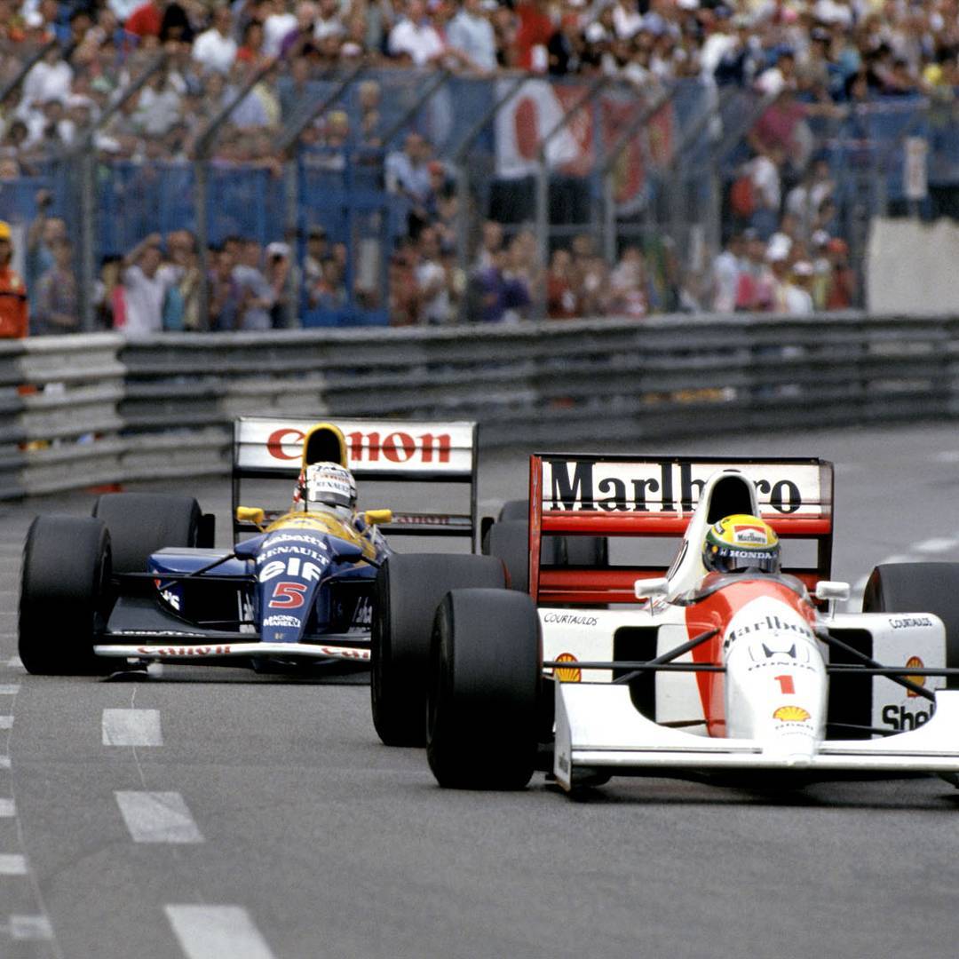 Senna vs Mansell painting from Monaco 1992