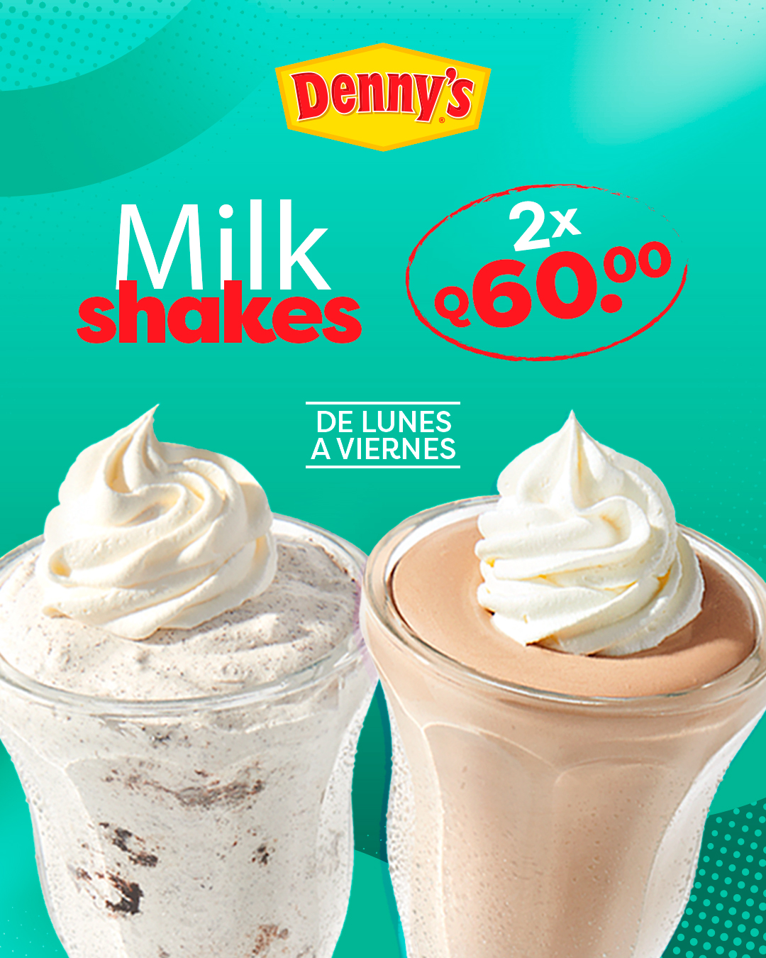 🍓🍫 Doble milkshake = doble felicidad.... - Denny's Guatemala | Facebook