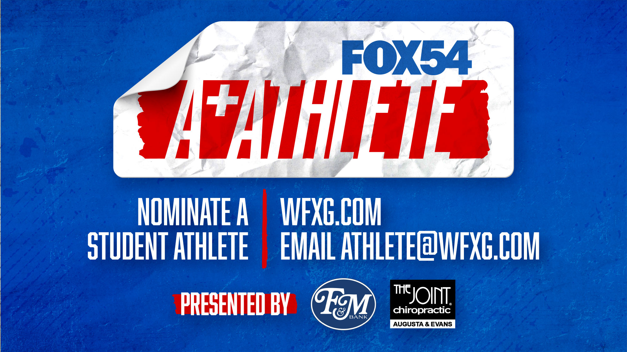 WFXG FOX54 - A+ Athlete is Back! FOX54, with F&M Bank and... | Facebook