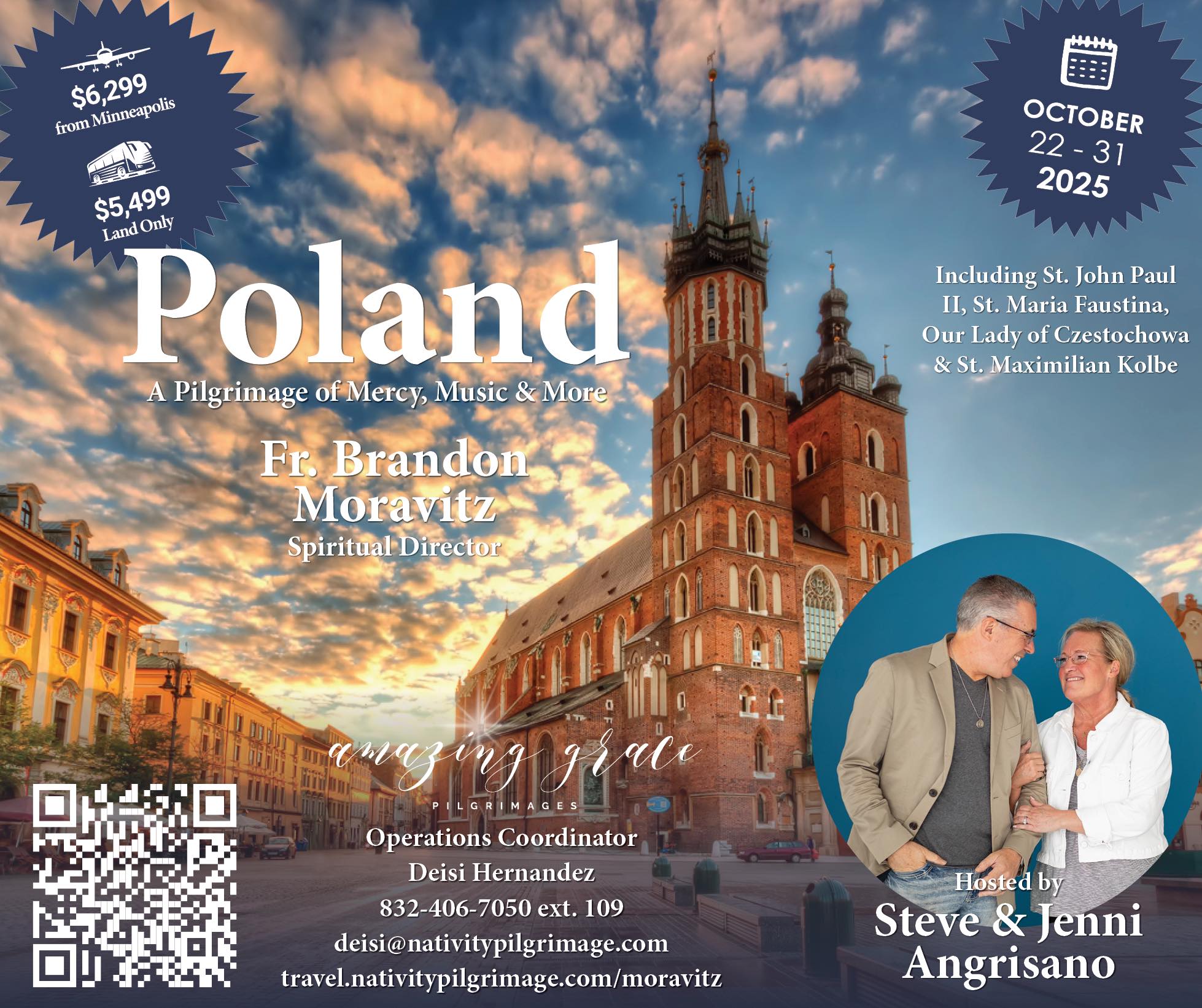 Amazing - You're invited to travel with Steve Angrisano, his wife Jenni ...