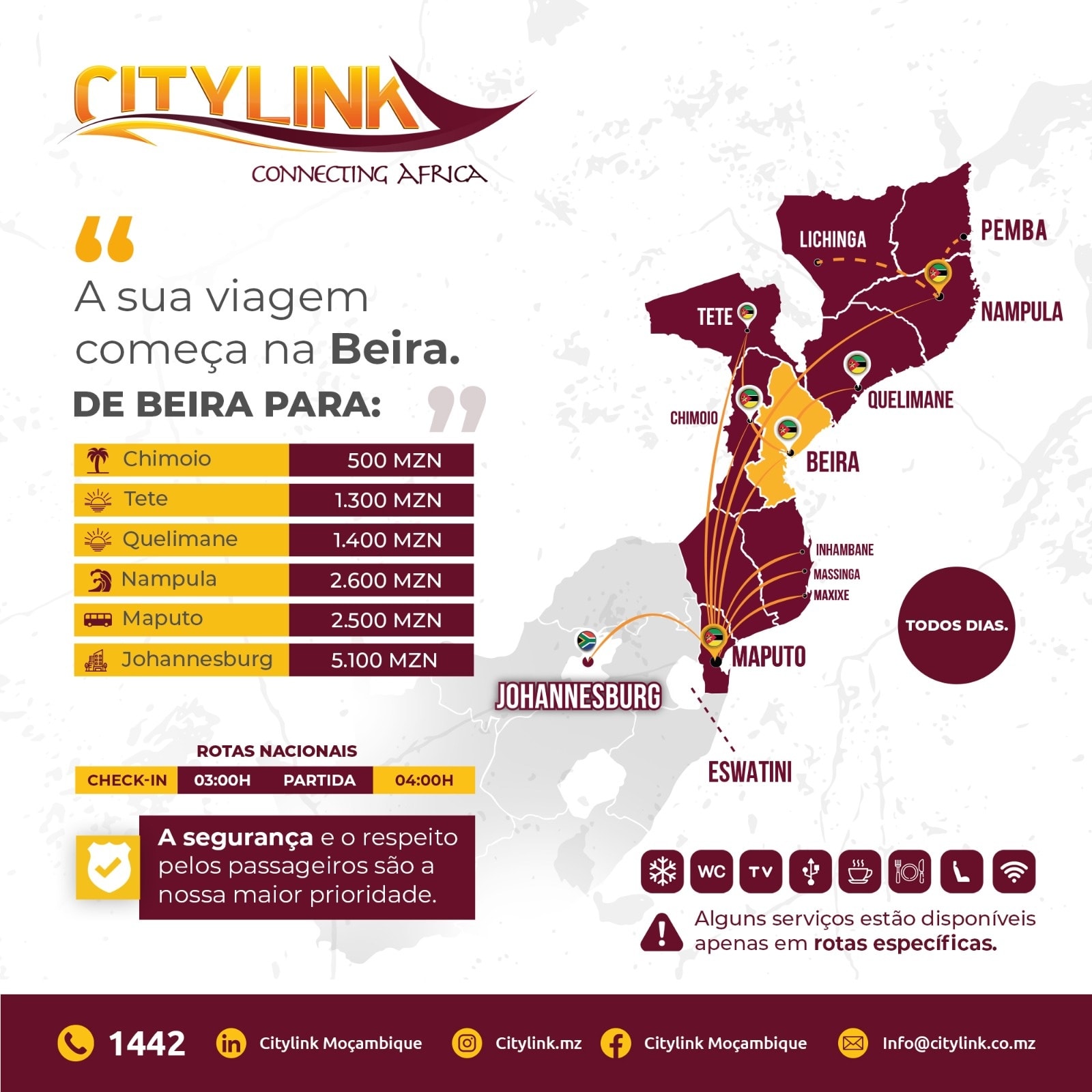 Citylink - Planeie a sua jornada a partir da Beira com a CITYLINK e ...