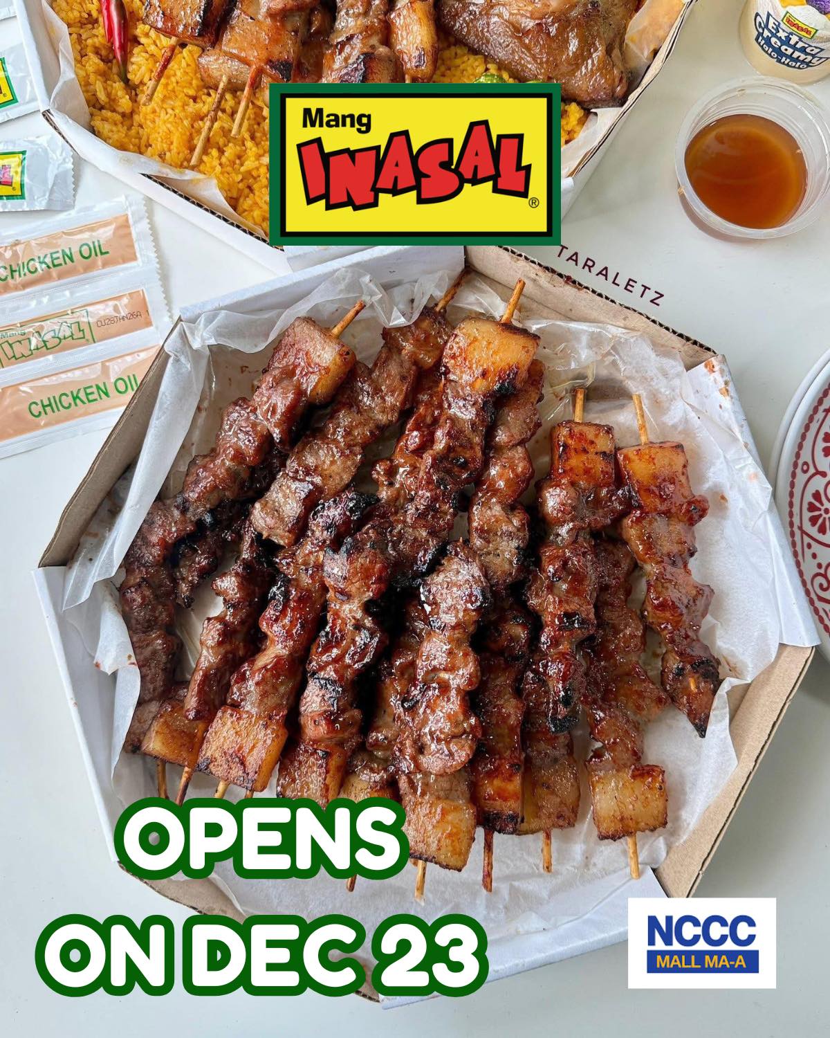 NCCC - Unli-sarap alert! Mang Inasal opens on Dec 23! 🍚🔥 Nothing beats ...
