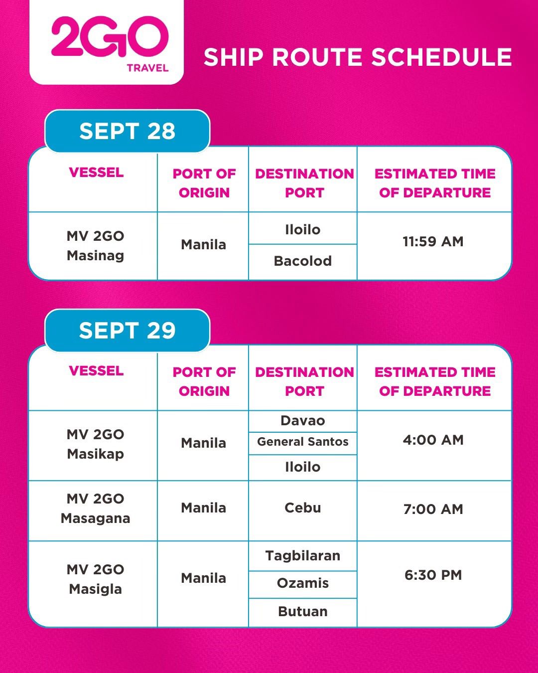 Tuloy ang... - 2GO Online Booking Ticket and Airline Ticket | Facebook