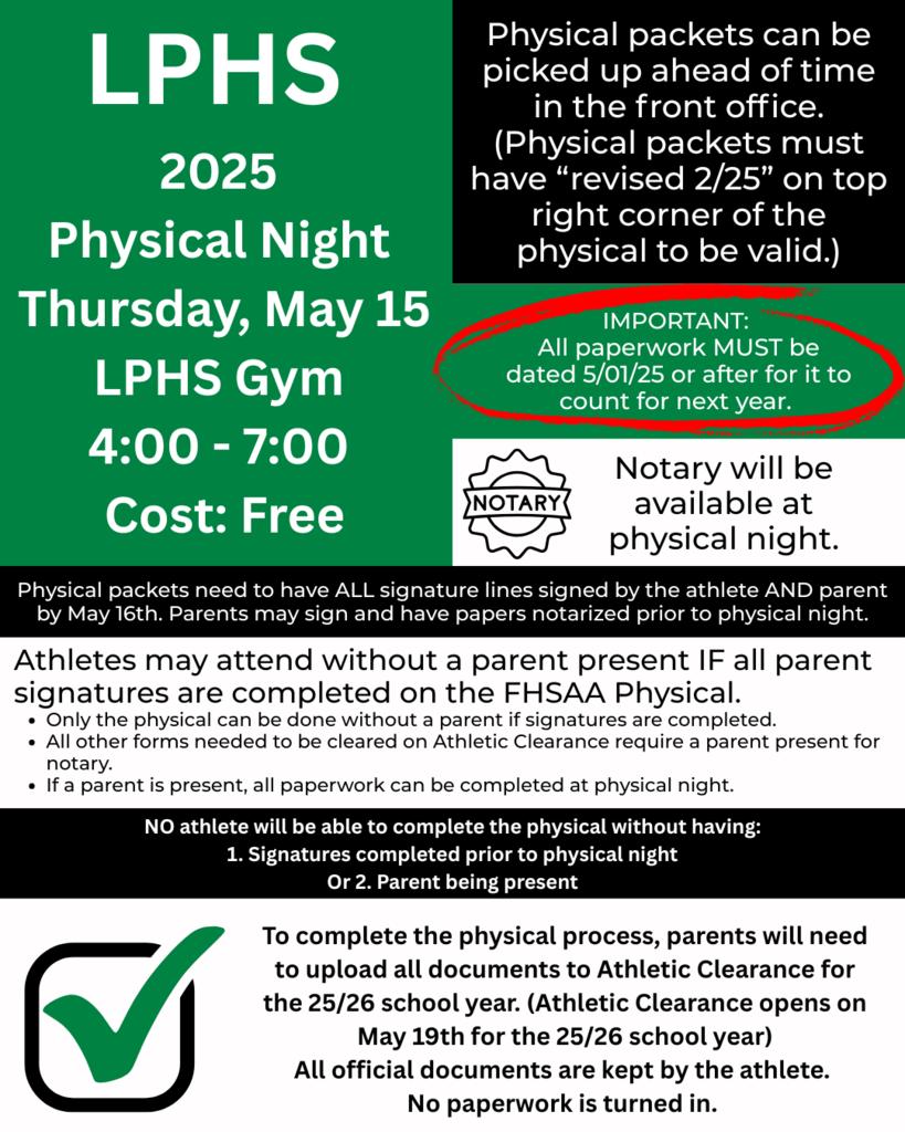 Lake - 🏀⚽ Attention LPHS Athletes & Families! 🏈🏐 Get ready for the 2025 ...