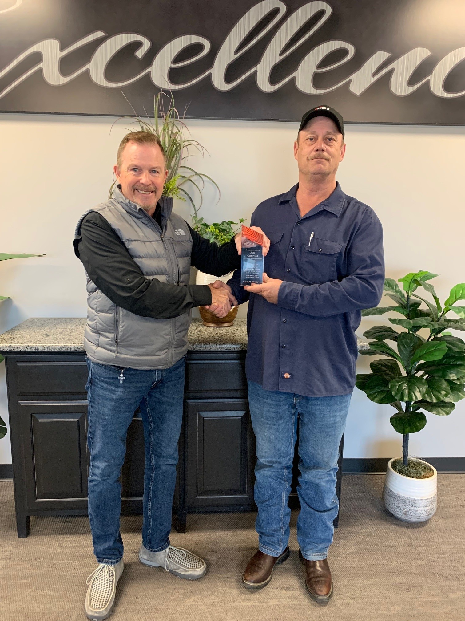 Certified - Today we had the honor of thanking Jeff C. for 15 years ...