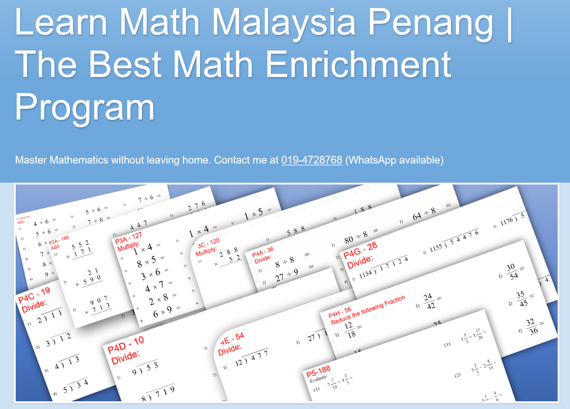 Math Tuition with Skype | Pinang