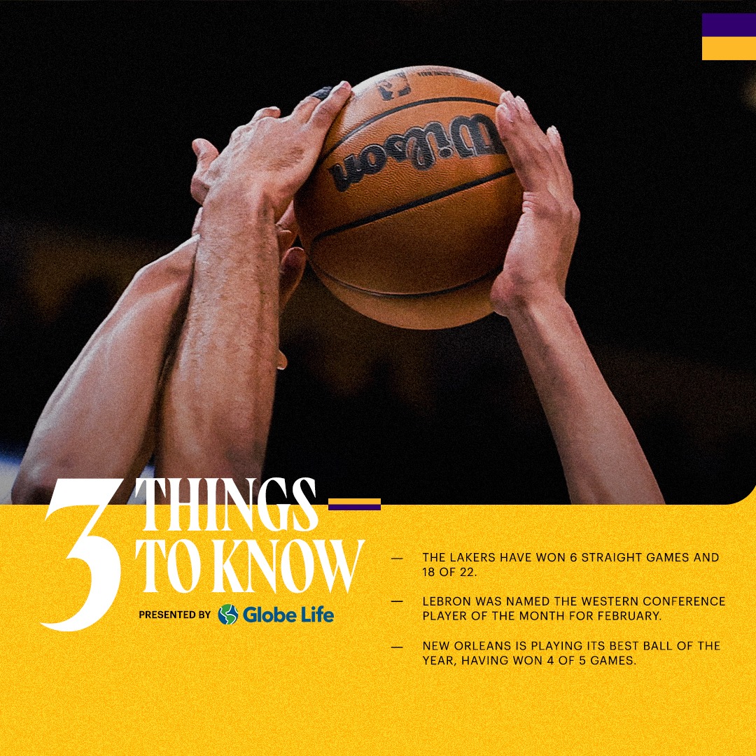 Matchup notes 📝 Globe Life | Three... - Los Angeles Lakers