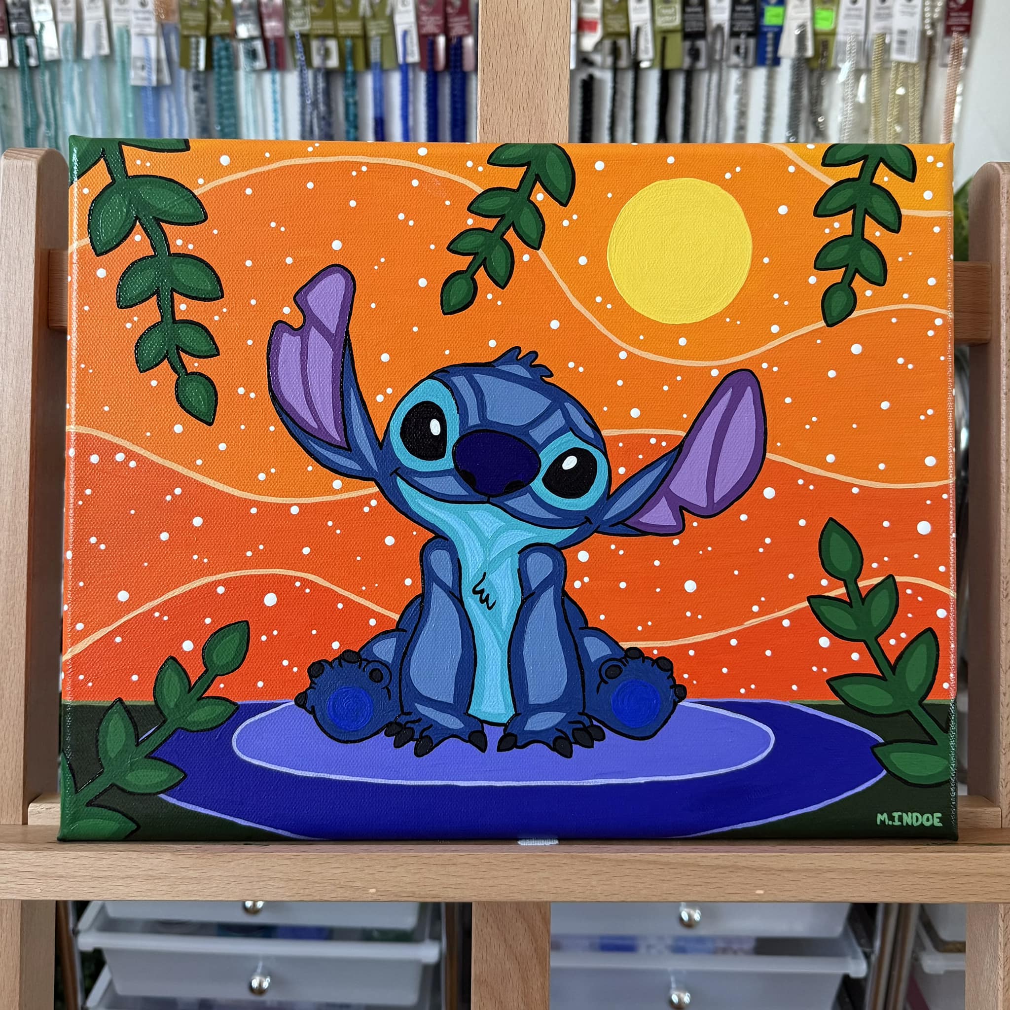 ✨ The finished Stitch mural! This one was created for the  display picture 1