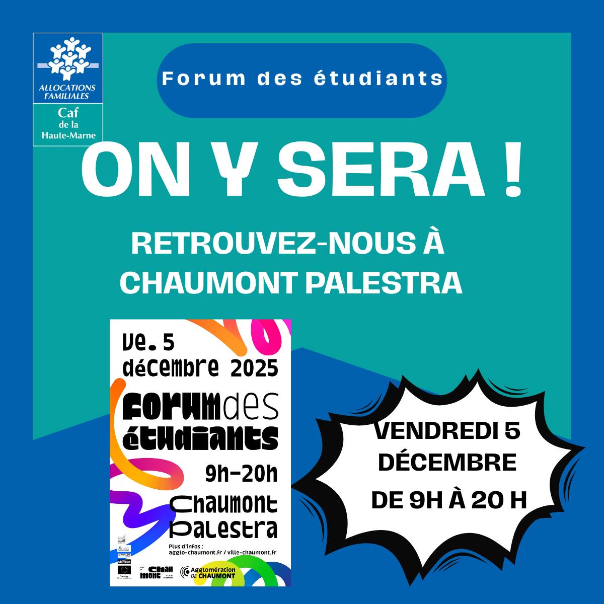 CAF - 🎓 La Caf de la Haute-Marne vous donne rendez-vous au Forum des ...