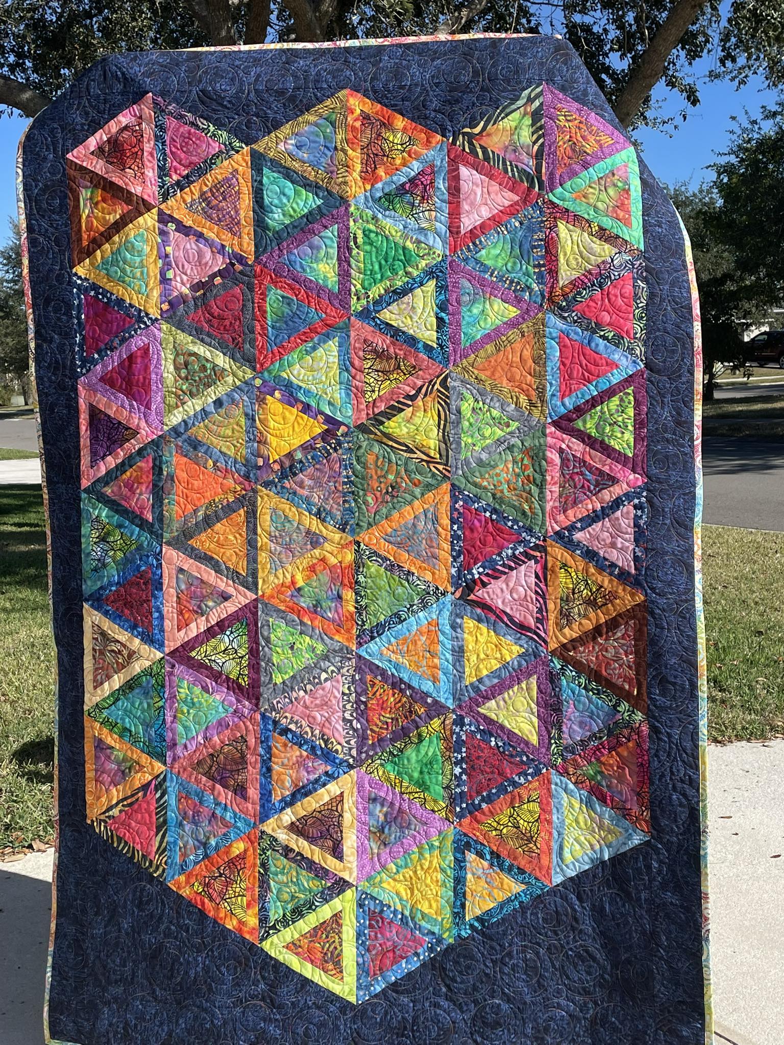 Signature quilt made for a dear quilting friend who is leaving our