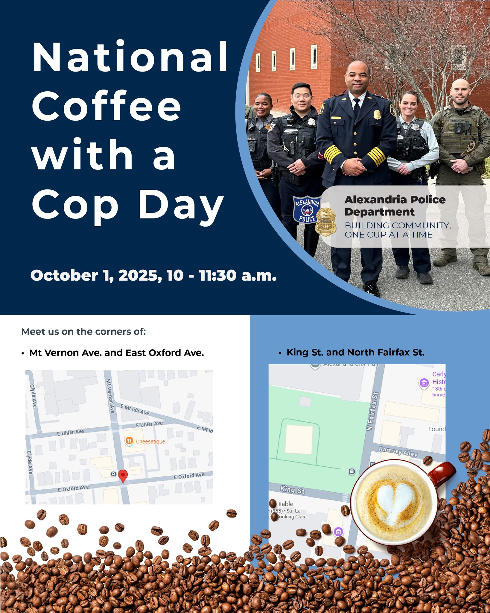 Police - National Coffee with a Cop – Tomorrow Join the Alexandria ...
