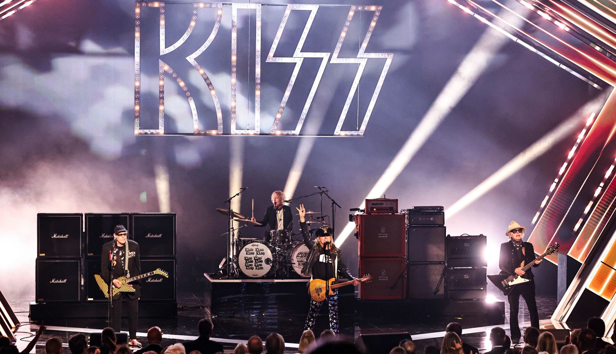 Cheap Trick and Garth Brooks performing for KISS at the Kennedy