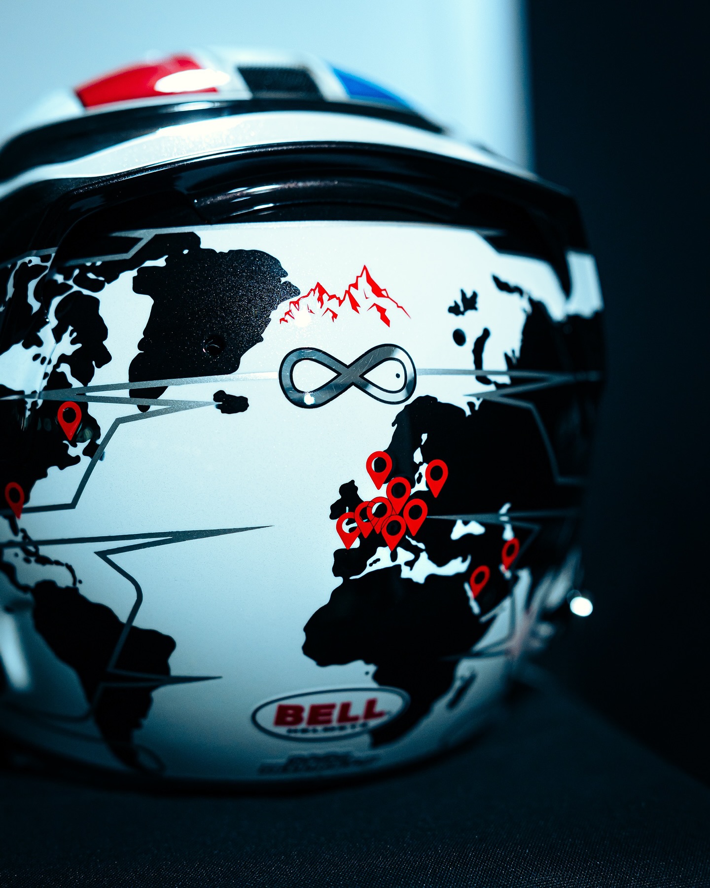 bell helmet design sticket Blue Flowers Graphics Sticker Kit Bell Helmets Set