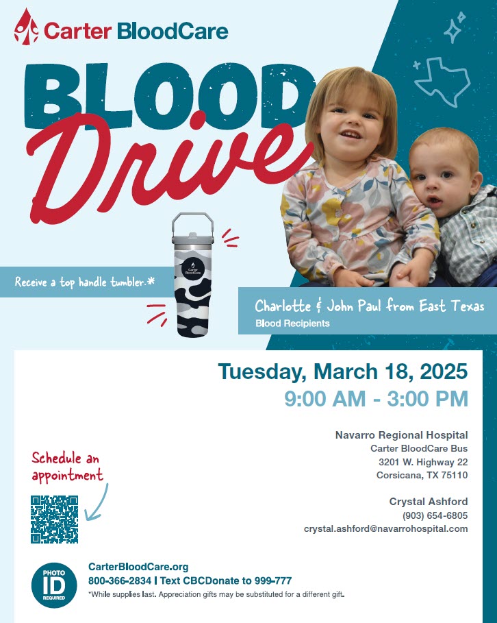 Navarro - Our spring blood drive is right around the corner~ Use the QR ...