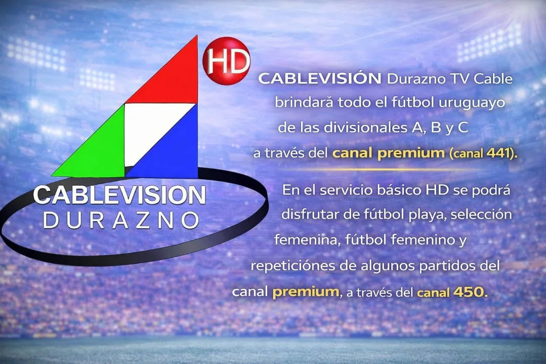 El - Televisación del Fútbol Uruguayo: en Durazno Cablevisión confirmó ...