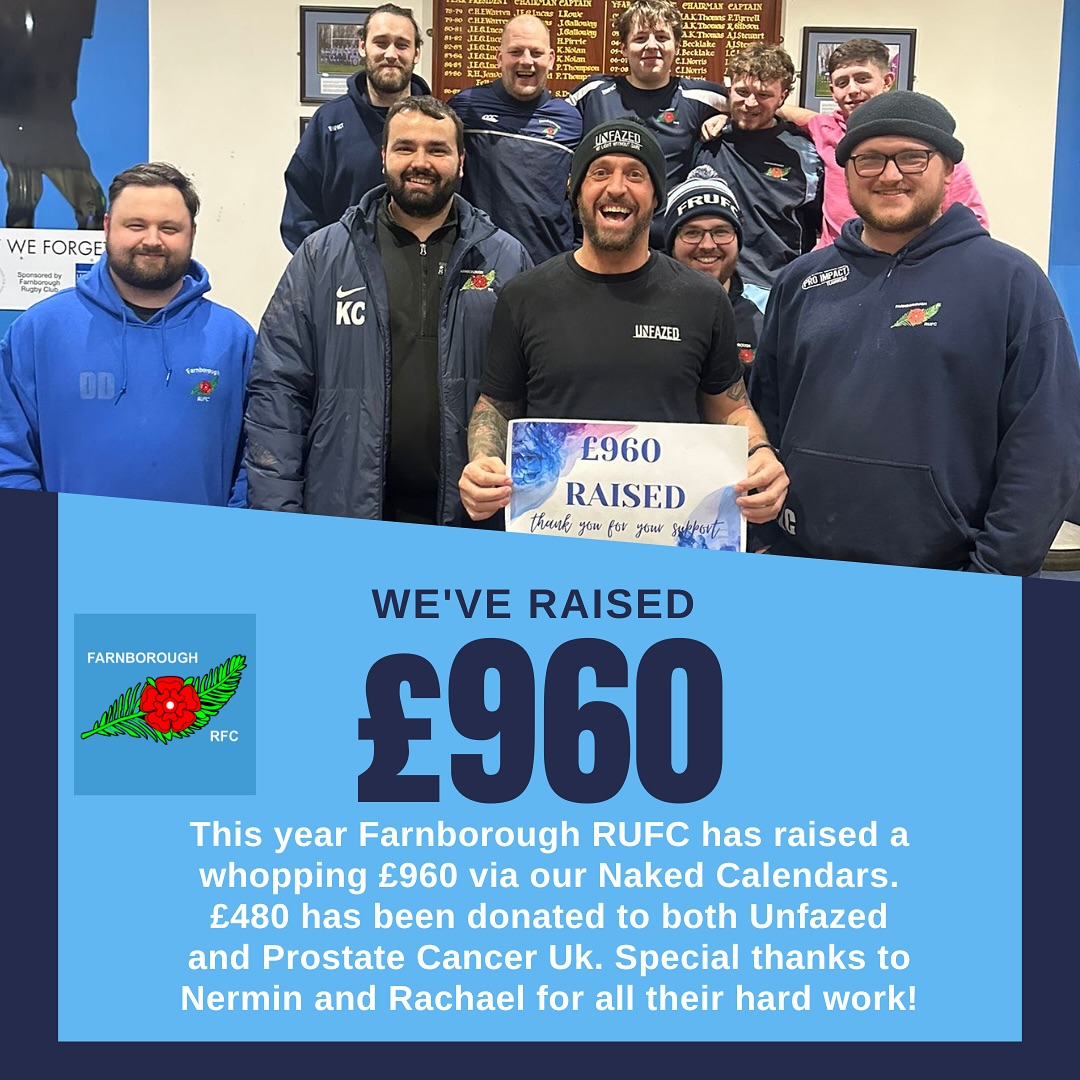Farnborough - This season we’ve raised a whopping £960 via our “Naked ...