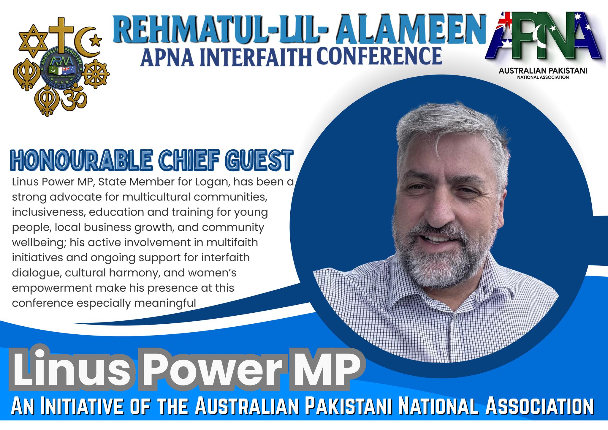 APNA - 🌟 Chief Guest Rehmatul Lil Alameen Interfaith Conference 2025 🌟 ...