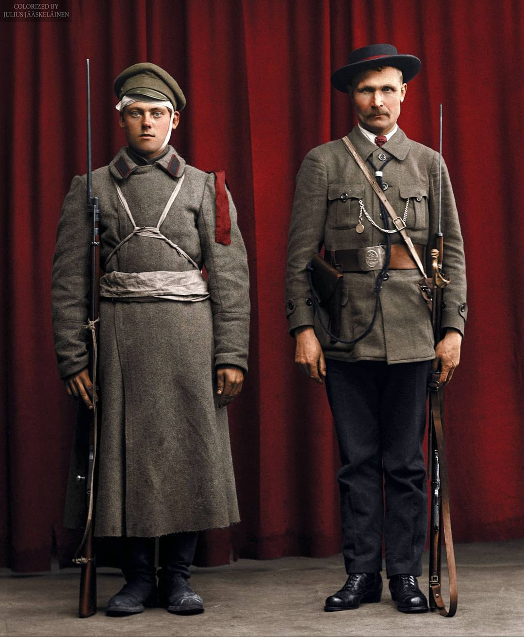 Two fighters of the Finnish Red Guards... - History in Color | Facebook