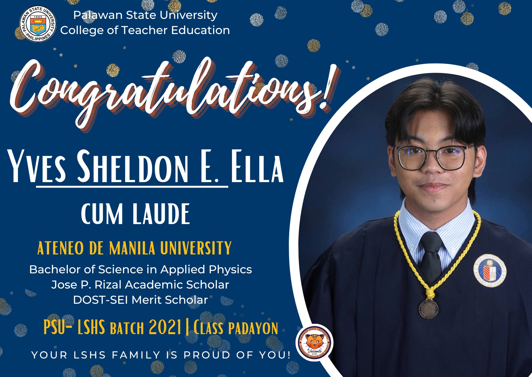 PSU-Laboratory - Congratulations to our former Valiant, Yves Sheldon E ...