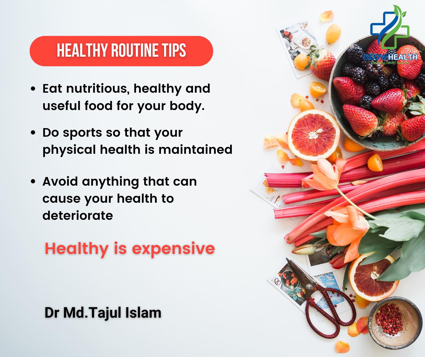 Dr. Tajul Islam - 🌿 HEALTHY ROUTINE TIPS 🌿 Eat... | Facebook