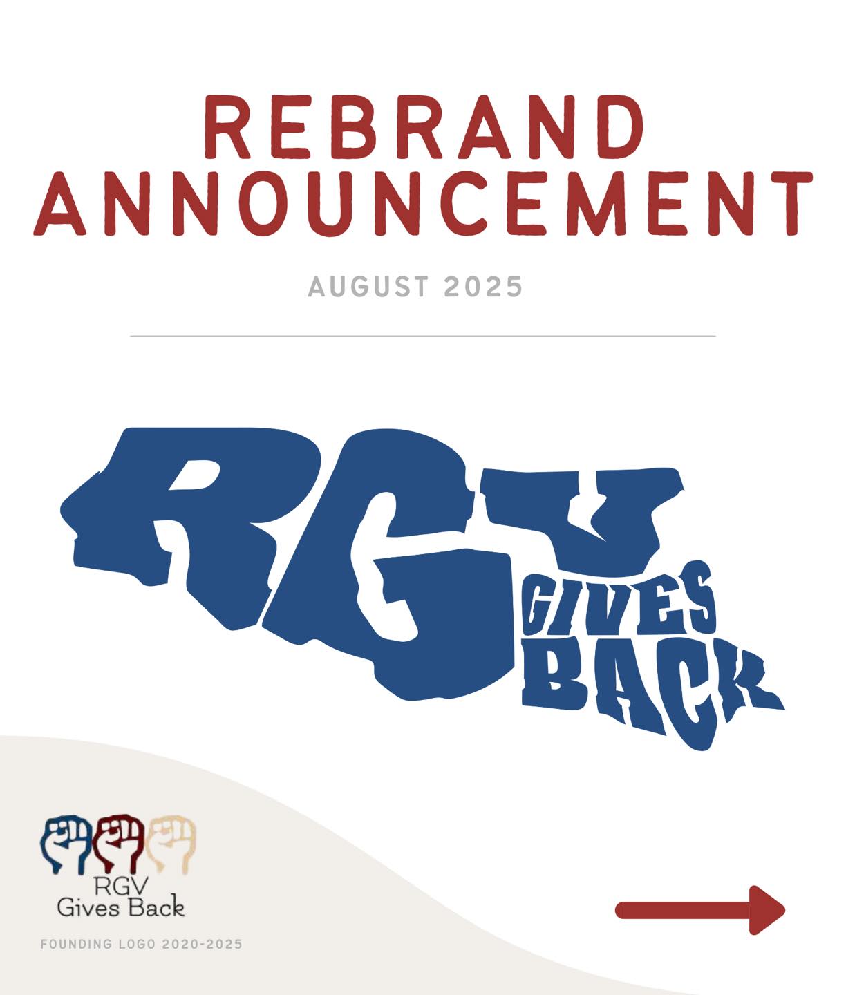 RGV Gives Back - New look. Same mission. 💙 We’re proud to... | Facebook