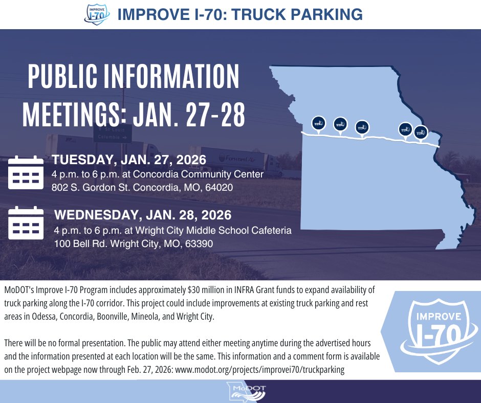 Missouri - MoDOT’s Improve I-70 team is hosting public information ...