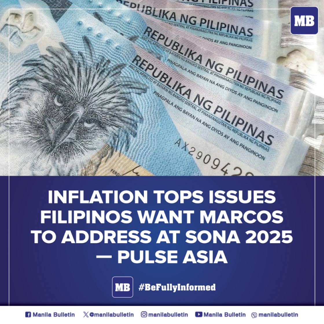 MANILA - Controlling inflation is the top issue Filipino adults want ...