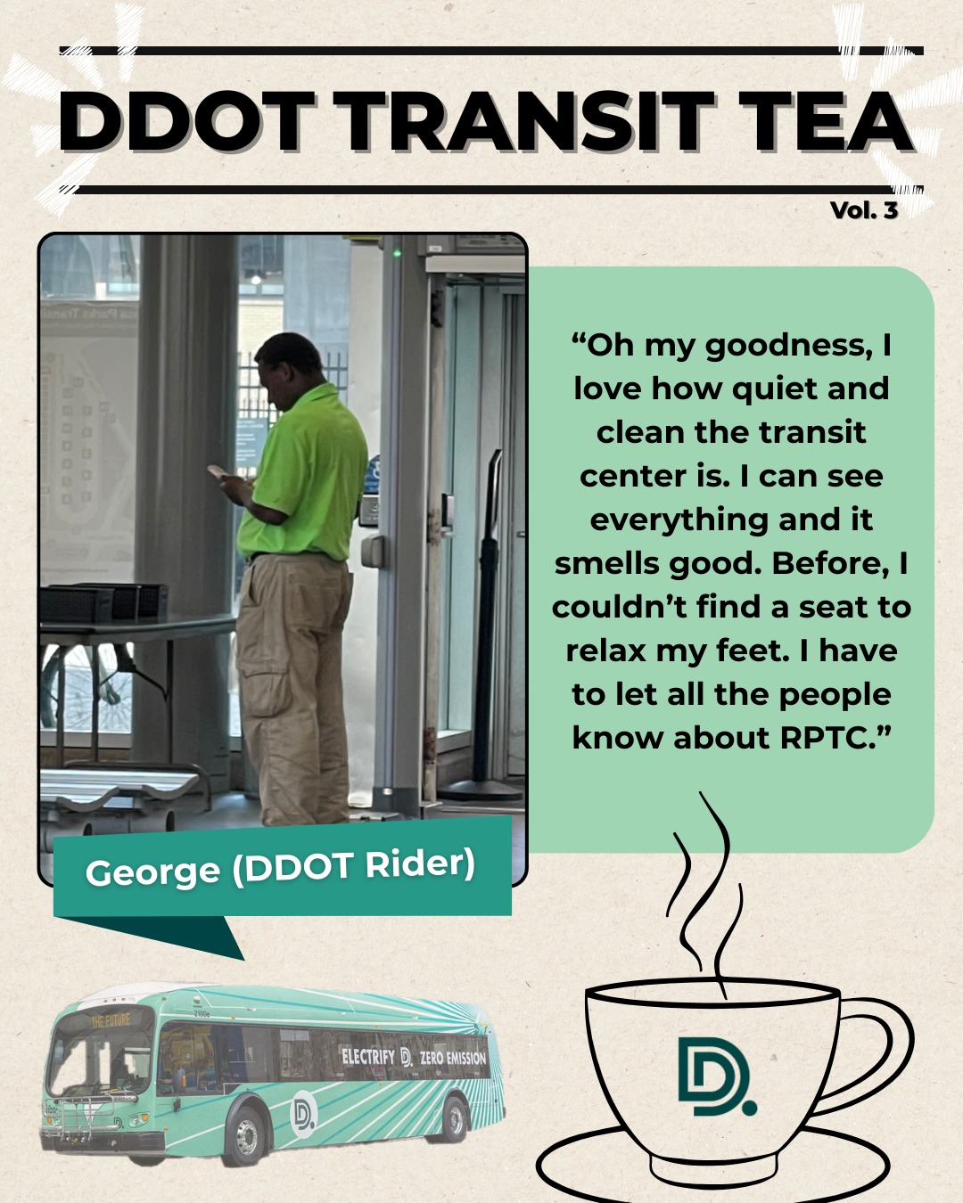 Detroit - 🫖 Pour #3 of DDOT Transit Tea comes from George, a regular ...