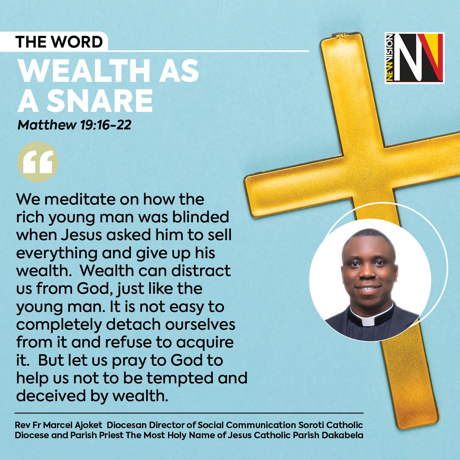 ✝️ #TheWord | Wealth as a Snare 📖 Matthew 19:16–22 #VisionDevotion