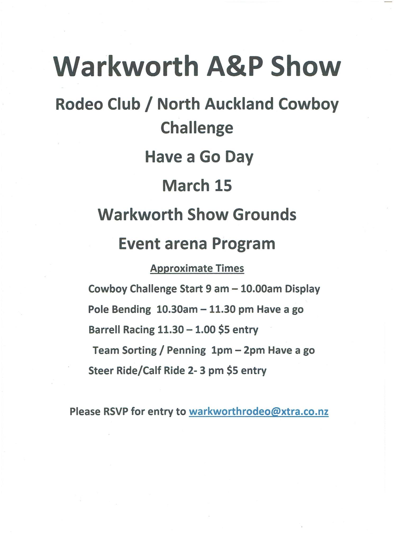 Warkworth Rodeo Club Inc | Warkworth