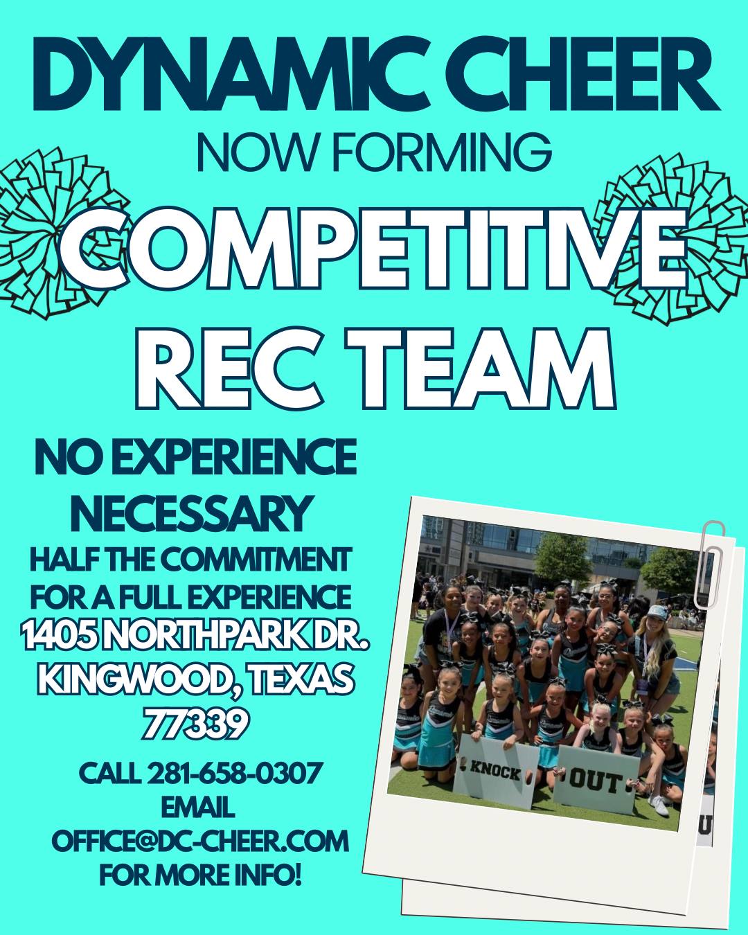 Dynamic Cheer - 🌟 NEW Competitive Rec Team at Dynamic... | Facebook