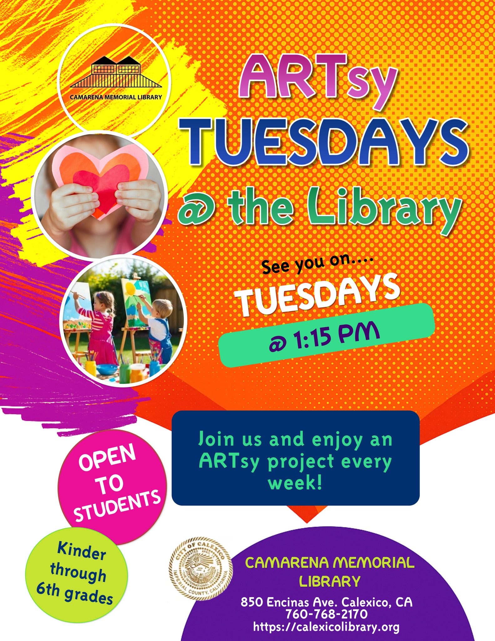 Lots to do at the Camarena... - Camarena Memorial Library | Facebook