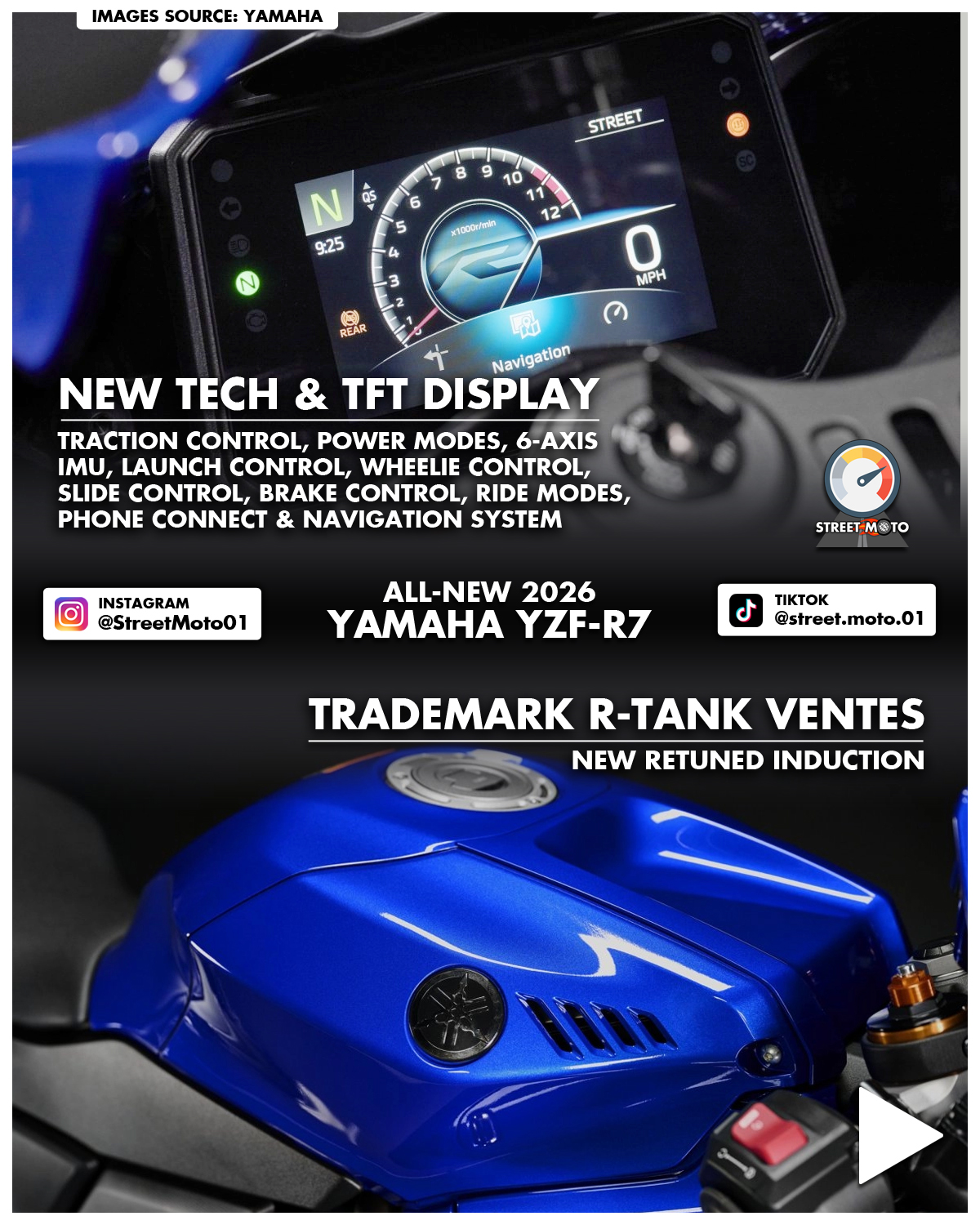 Street Moto - FIRST LOOK: All-New 2026 Yamaha YZF-R7... | Facebook