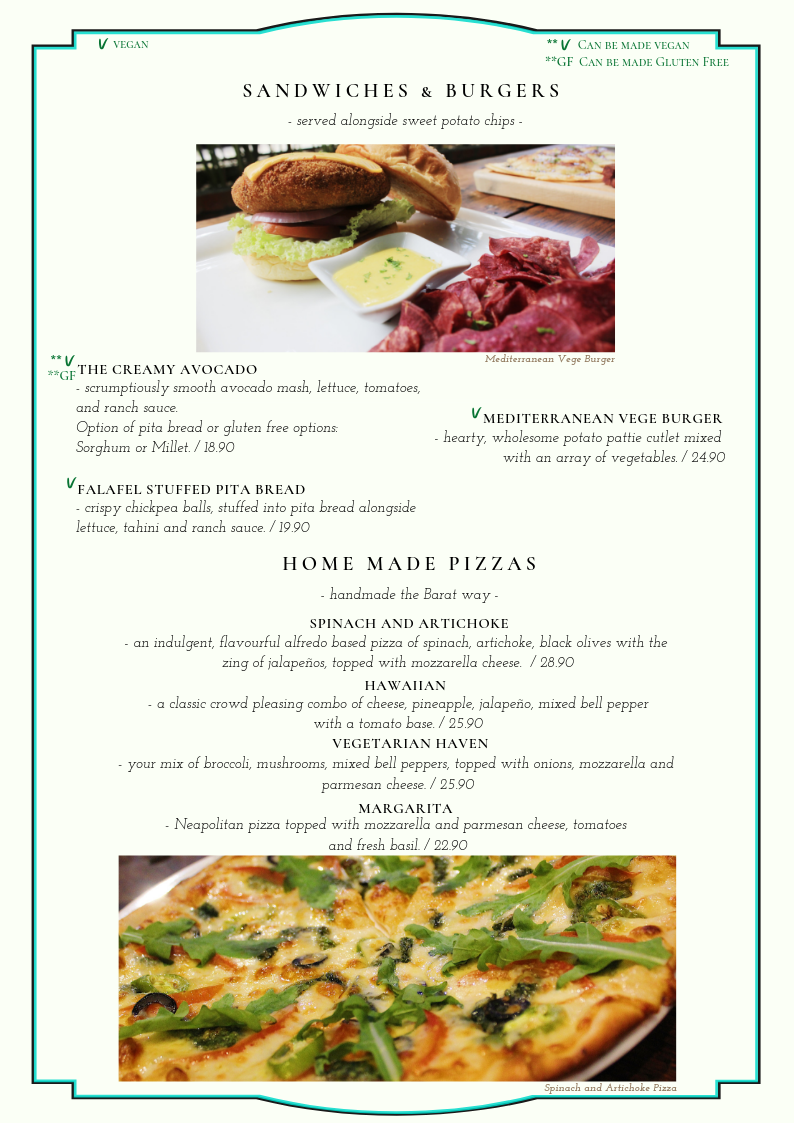 Our New Menu Barat Lifestyle Vegetarian Restaurant Facebook
