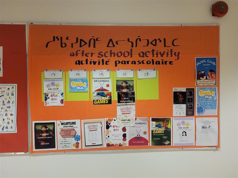 ᐊᓯᒪᐅᑦᑕᖅ - 👉 After school activities schedule until November 3rd (next ...