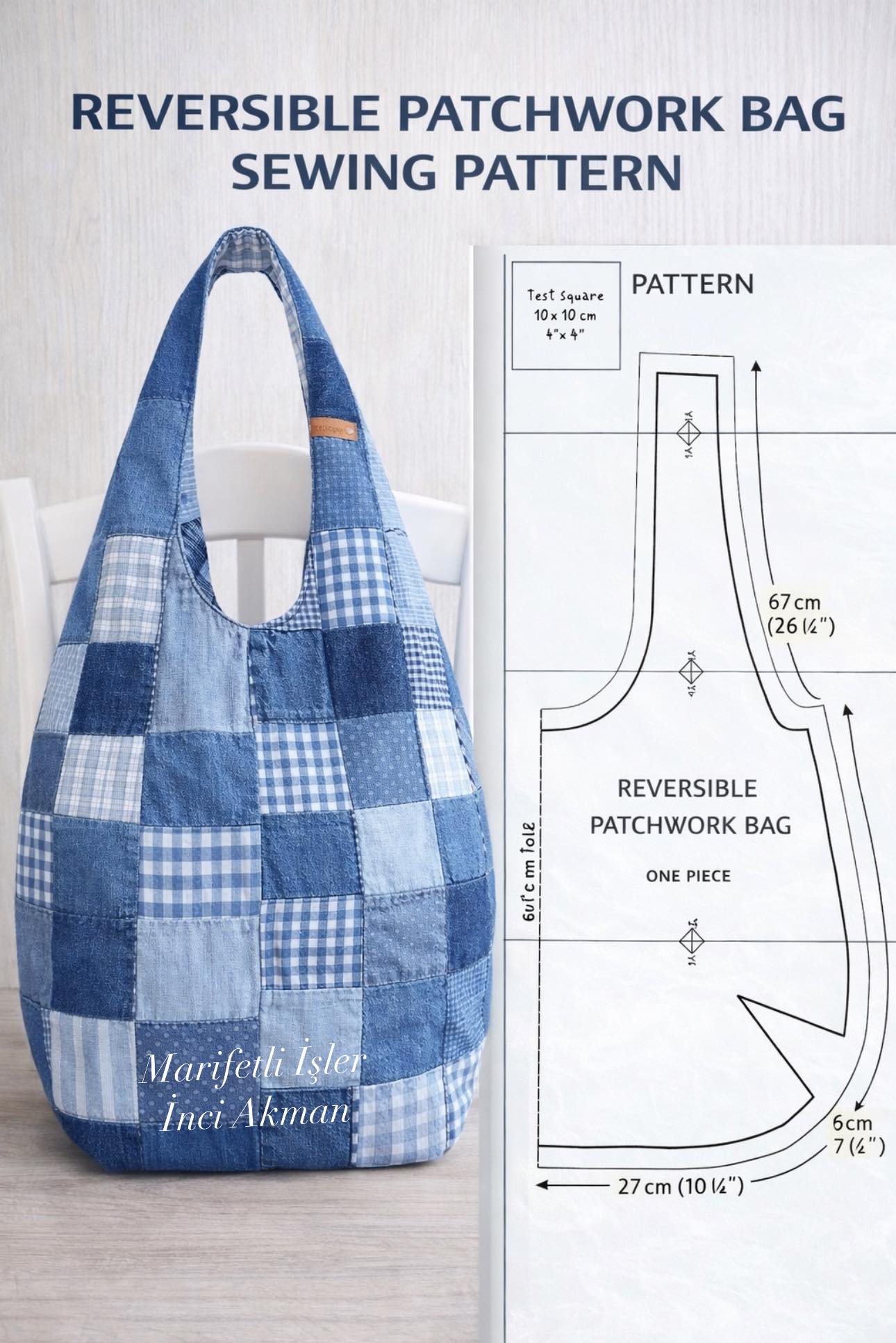 Marifetli İşler - DIY Patchwork Bag Sewing Pattern from... | Facebook
