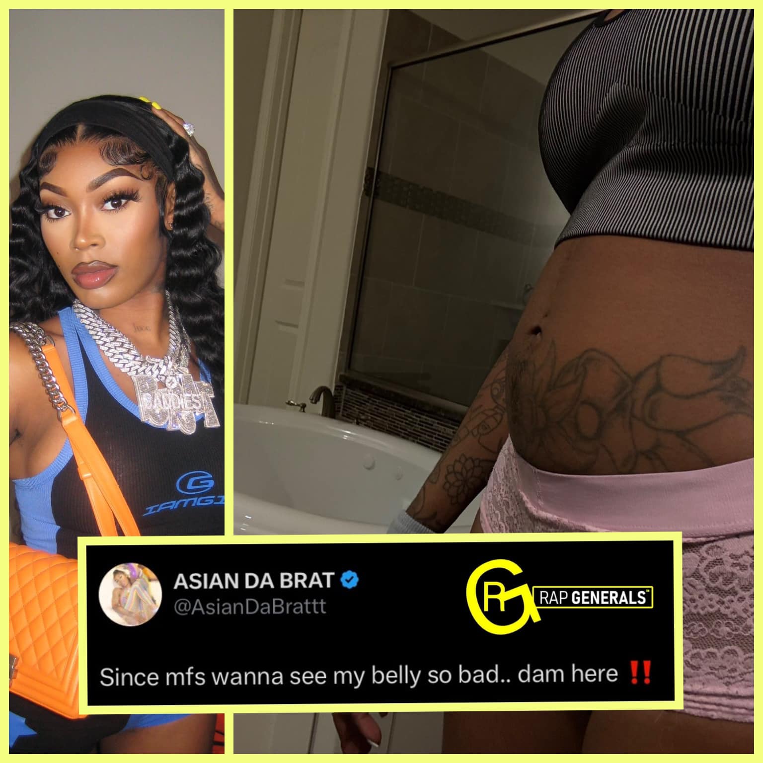 Rap Generals Asian Doll Shows Off Her Baby Bump 🤰🏽