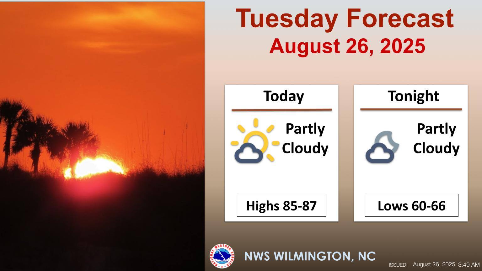US - Cooler and much drier air will build across the Carolinas today ...