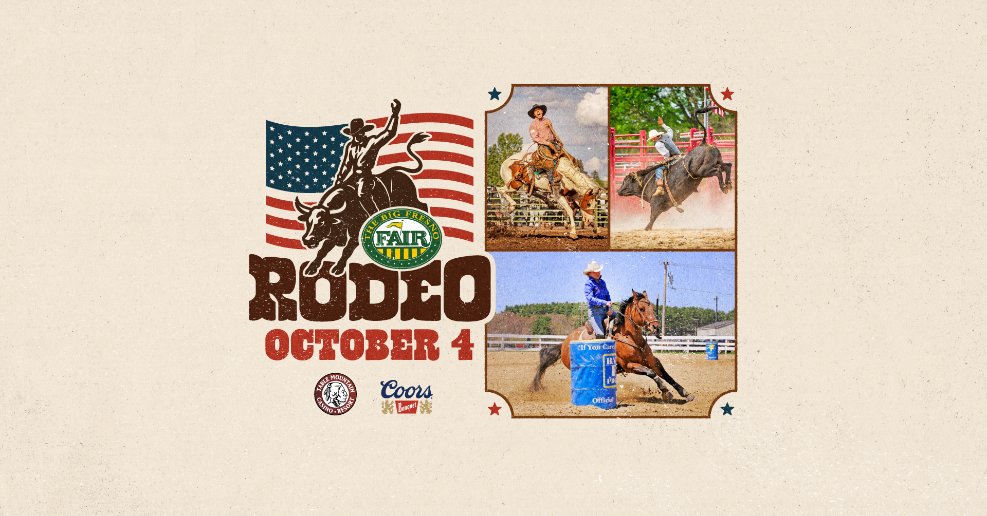 Big Fresno Fair Rodeo - Bulls, Broncs, Barrel Racing, Team Roping ...
