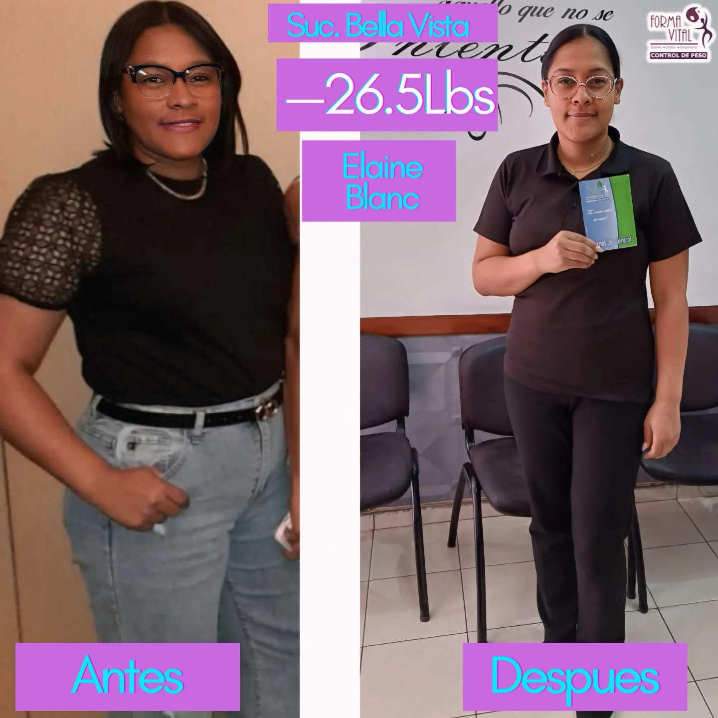 Forma - ️ANTES Y DESPUÉS ️ 🔹Felicidades a ELAINE BLANC👏🏻👏🏻 de nuestra ...