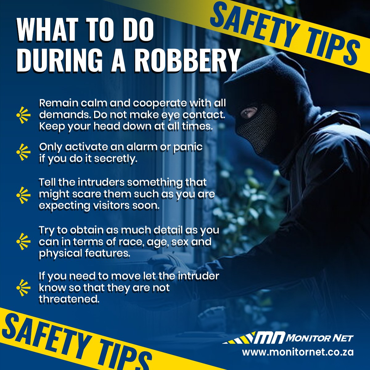 Monitor Net - Safety Tips: What to do during a robbery?... | Facebook
