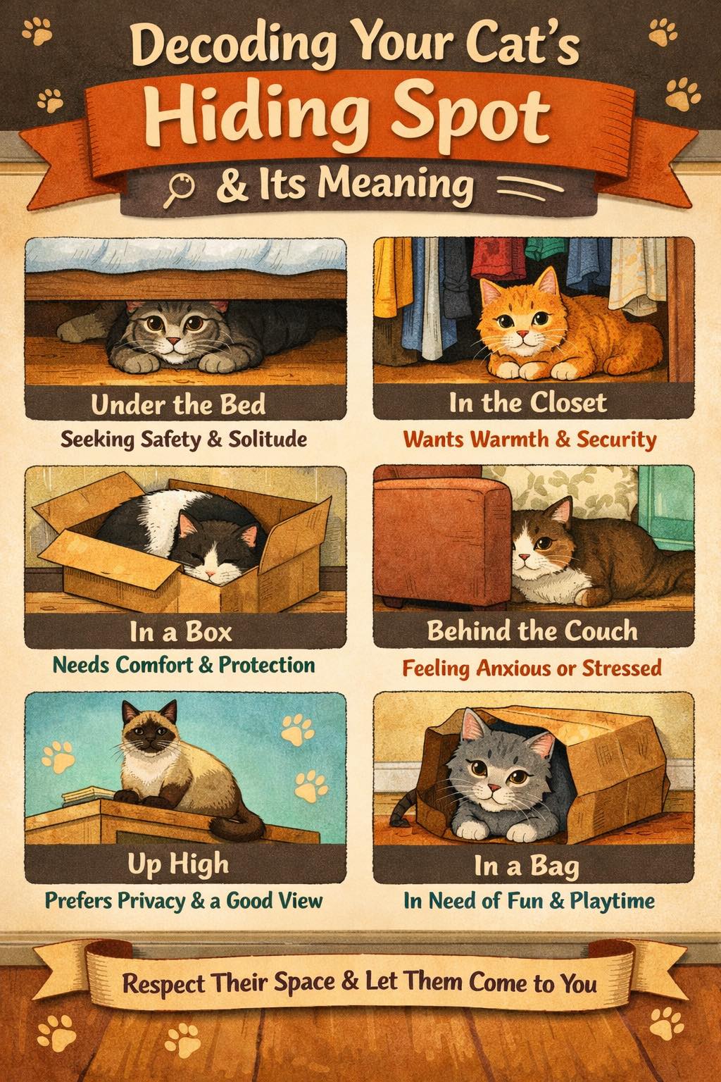 purrfectinfluencer - Your cat’s hiding spot choice and it’s meaning 😽 # ...
