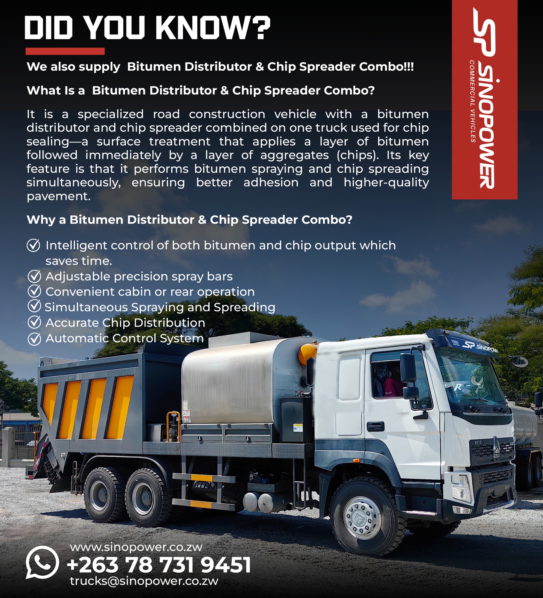 Sinopower - DID YOU KNOW!!!!!!!! We also supply Bitumen Distributor ...