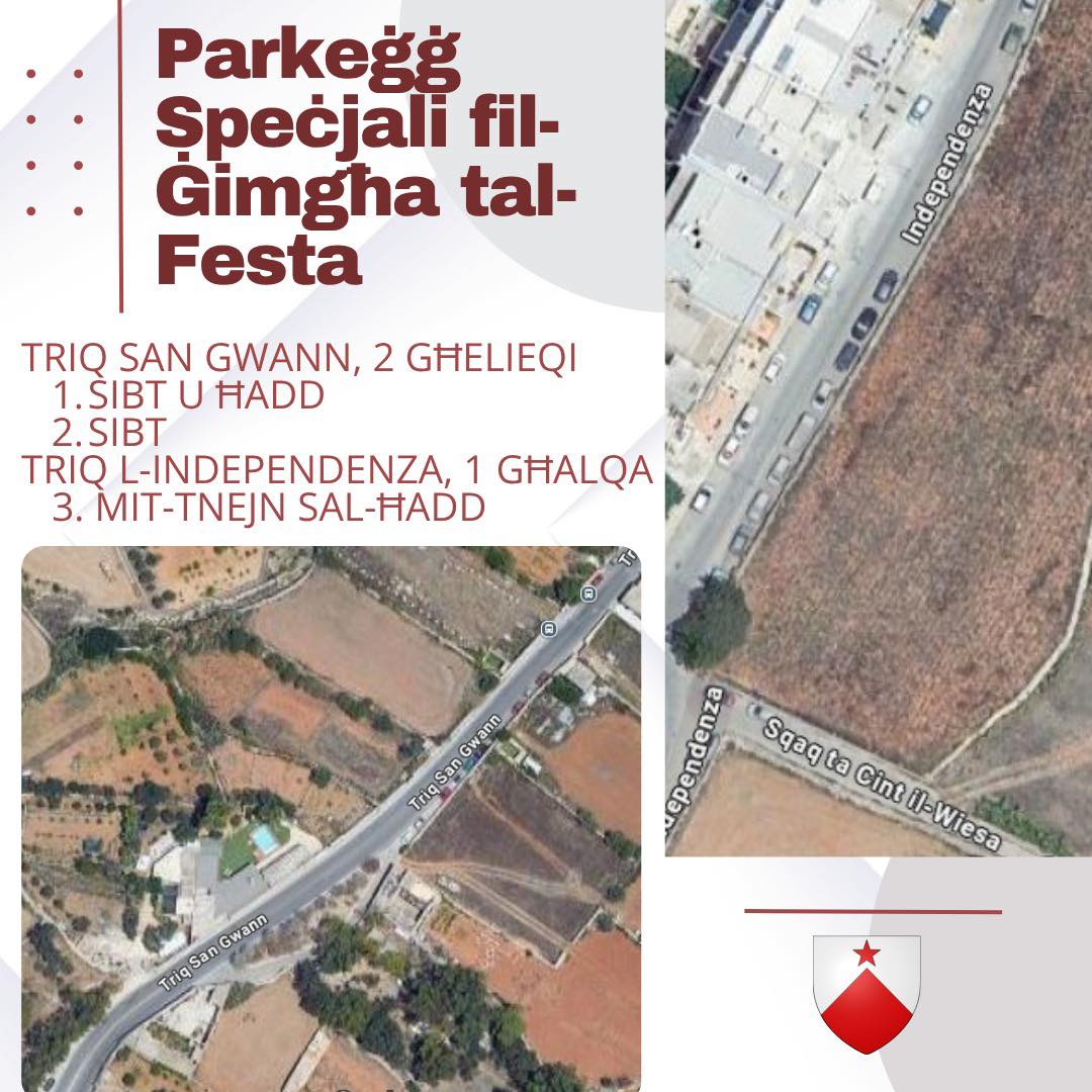 🇲🇹📣Avviż - Parkeġġ Speċjali... - Ħal Għargħur Local Council | Facebook