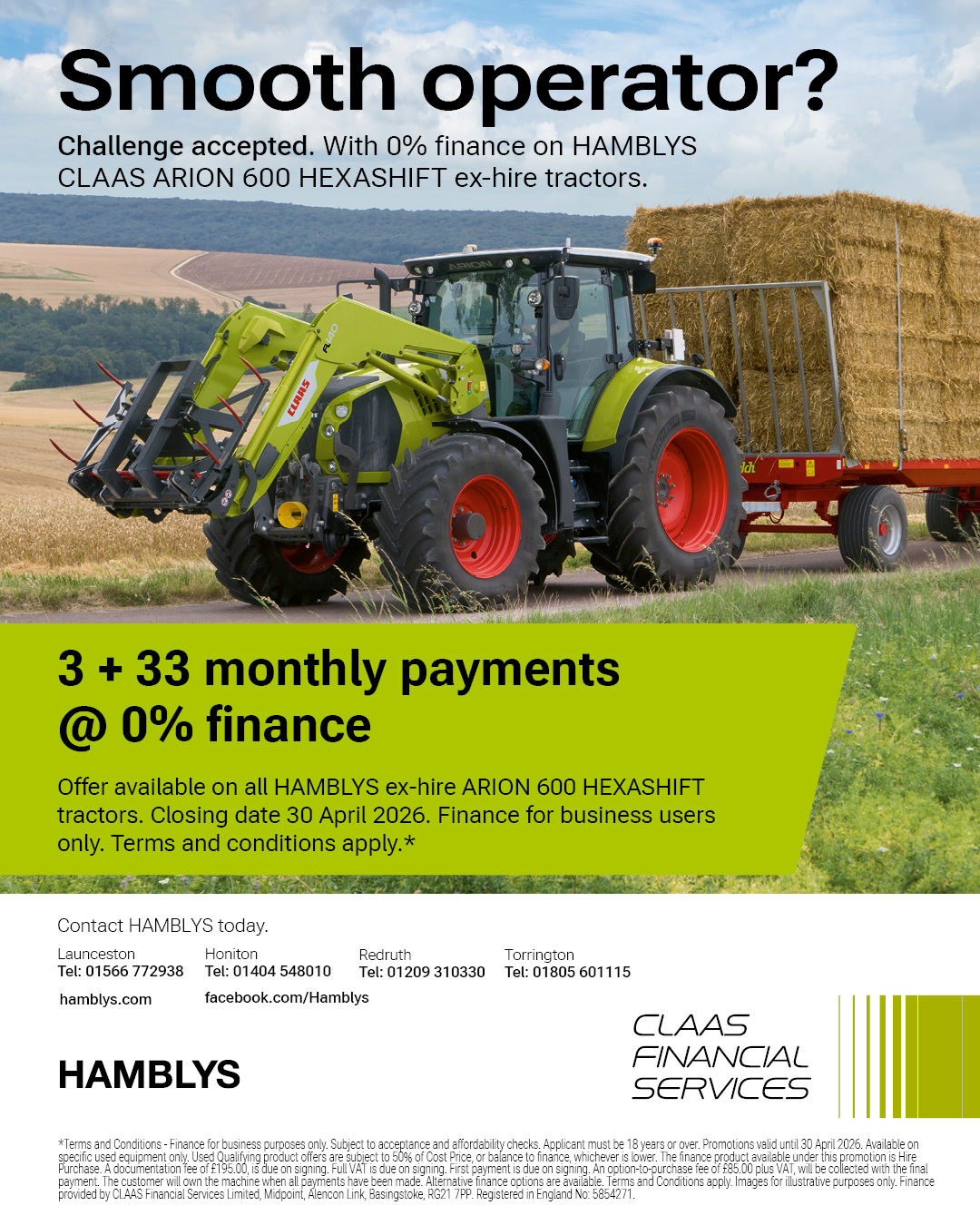 Hamblys - 🚜 CLAAS ARION 600 HEXASHIFT – HAMBLYS Ex-Hire Deals! Top ...